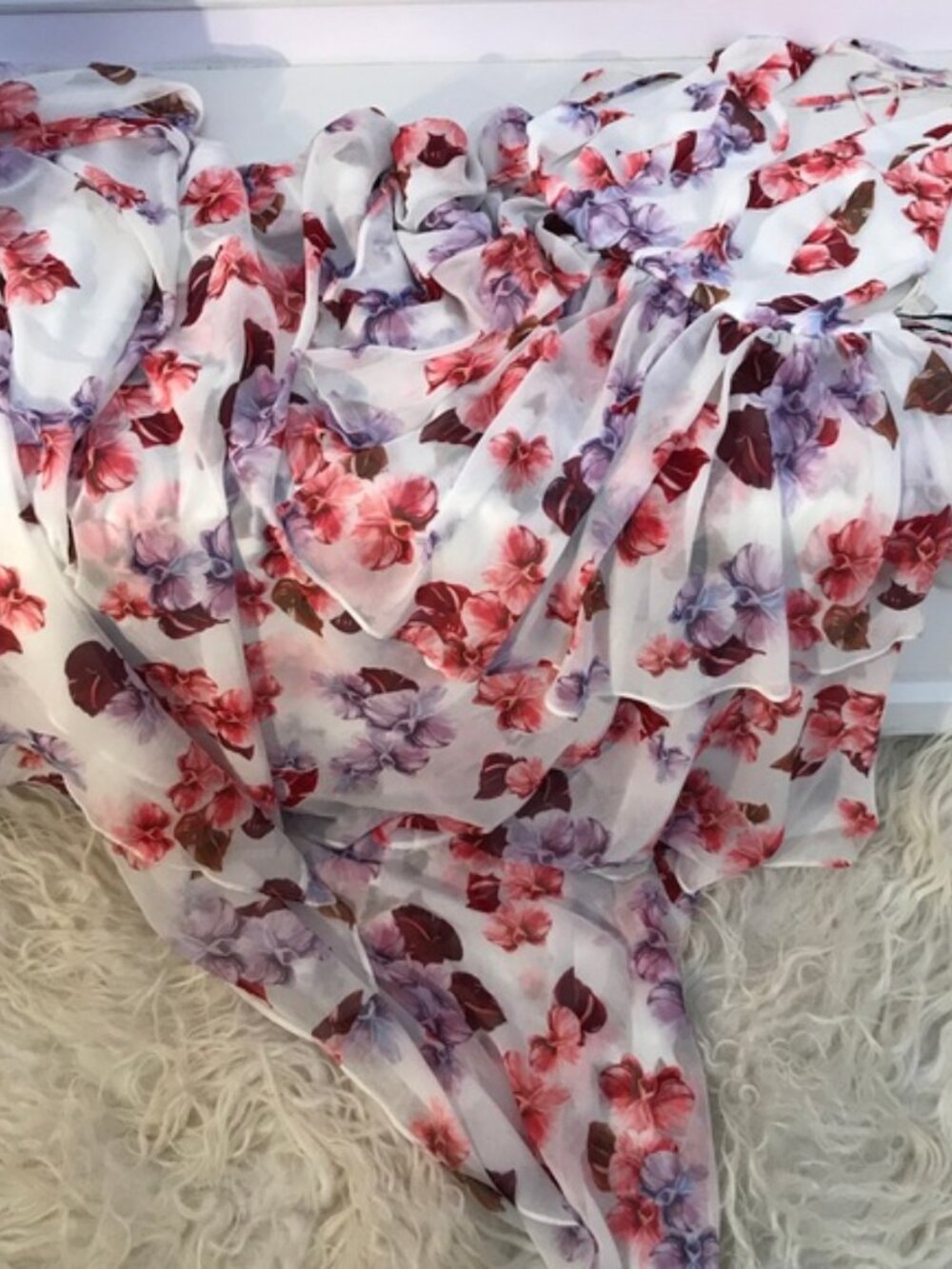 FAME AND PARTNERS  Halter Floral Evening Dress 1888 - Picture 6 of 7